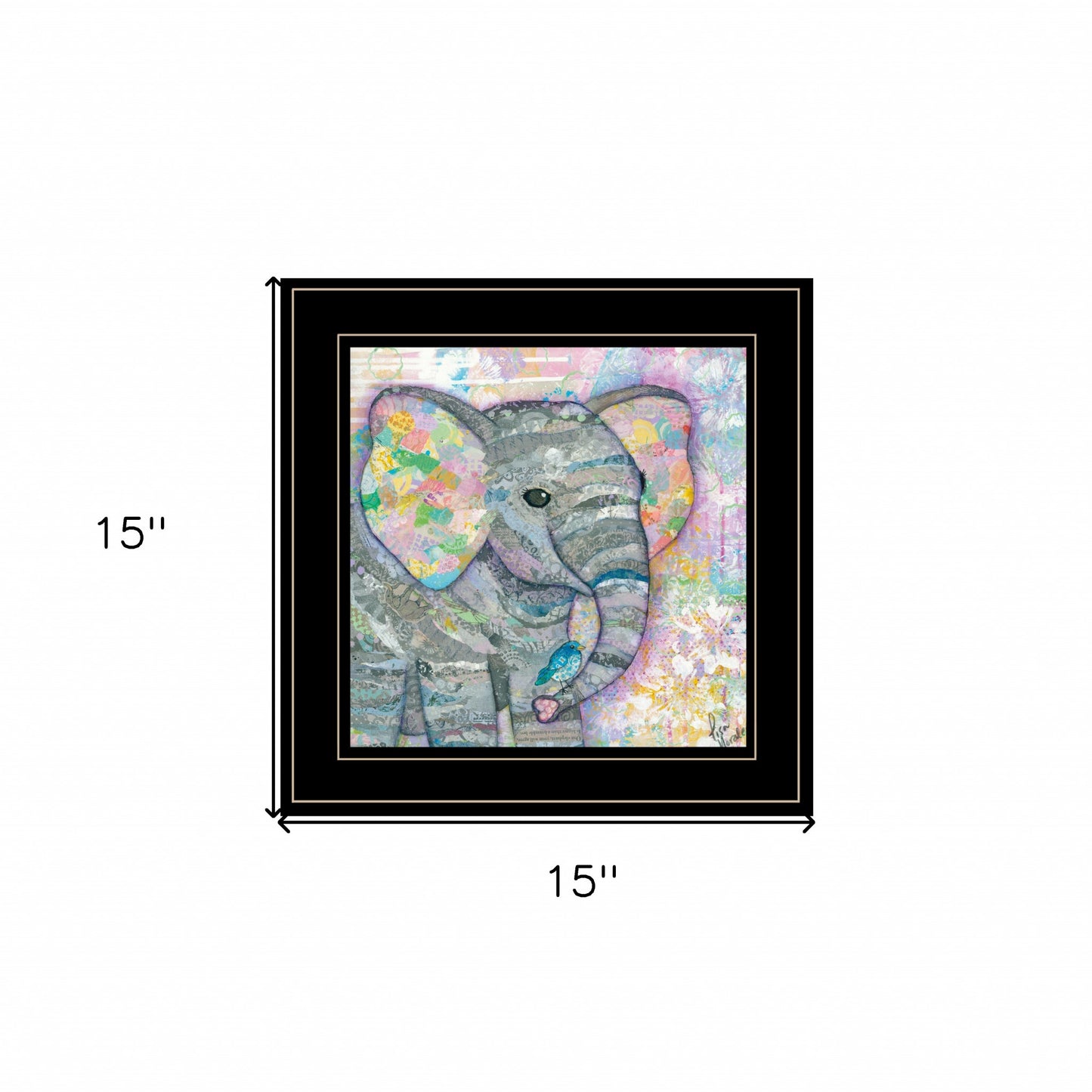 Elephant I 3 Black Framed Print Wall Art-4