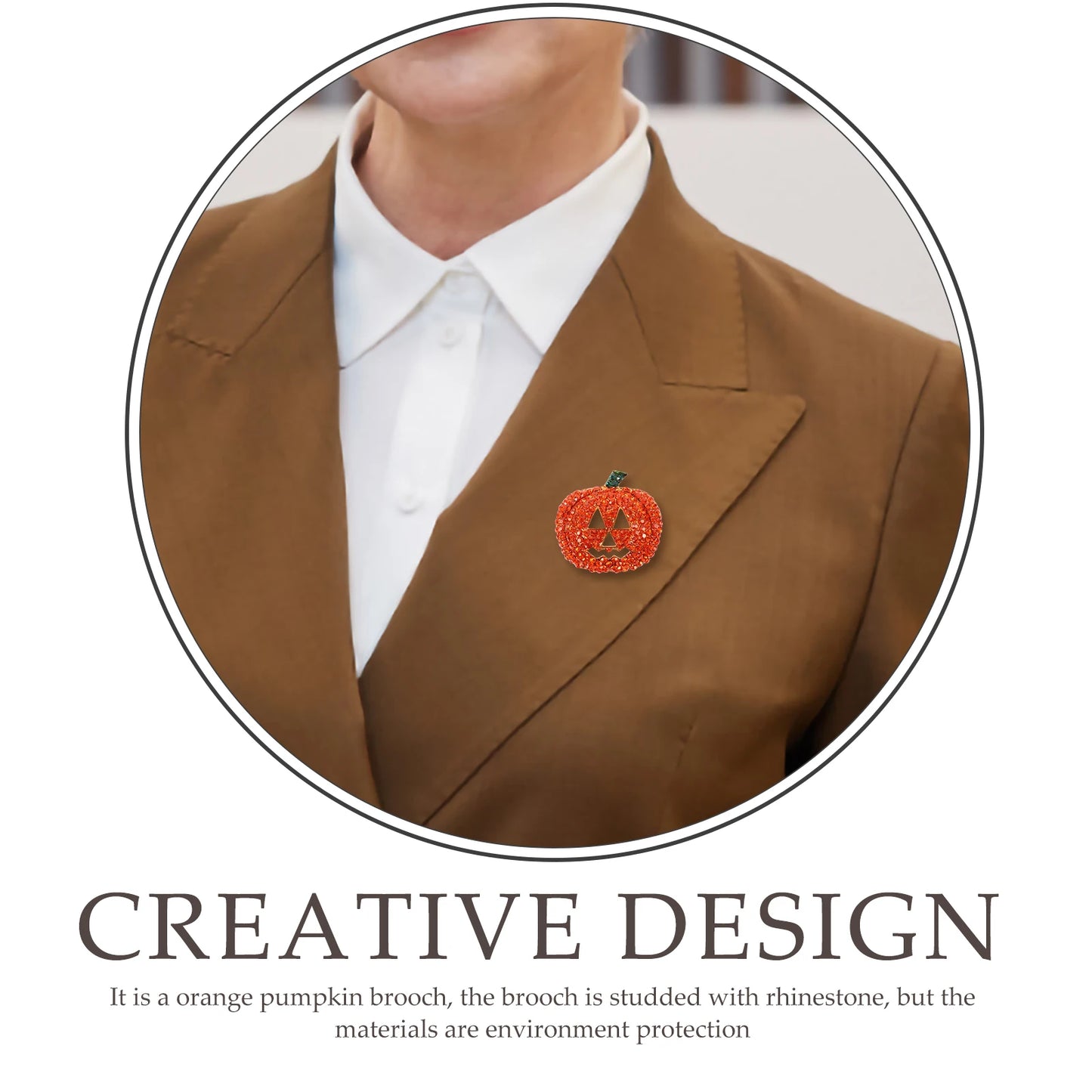 Pumpkin Brooch Holiday Jewelry Fall Decor Metal Pin Art Halloween Party Brooches Skirt