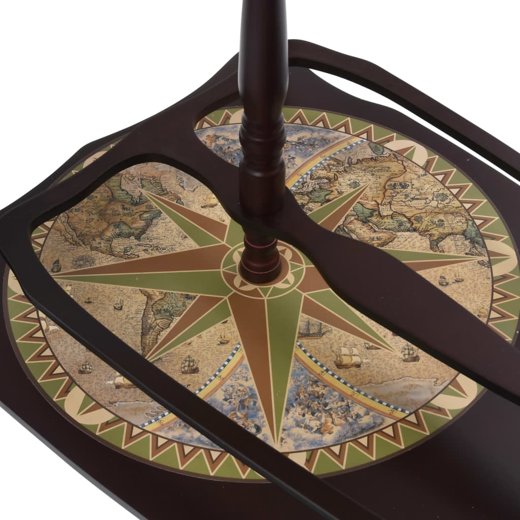 vidaXL Globe Bar Cart Globe Wine Bar Liquor Bar Cabinet Solid Eucalyptus Wood-4