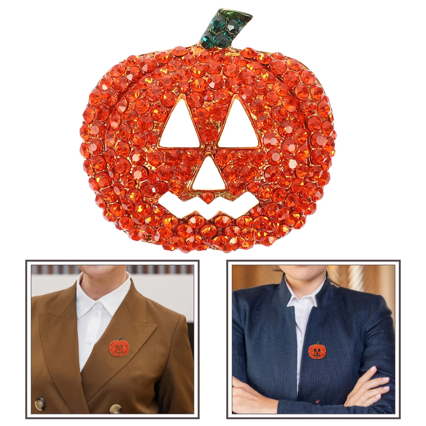 Pumpkin Brooch Holiday Jewelry Fall Decor Metal Pin Art Halloween Party Brooches Skirt