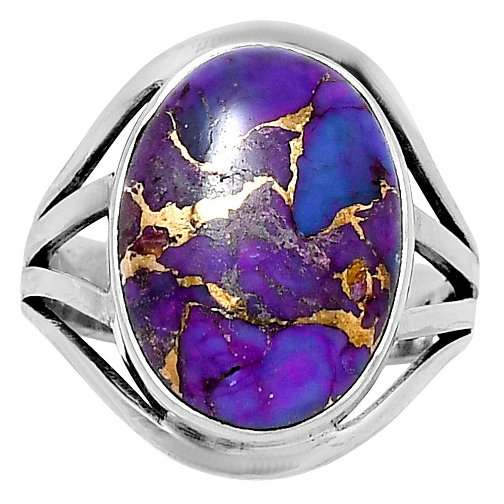 Premium Copper Purple Turquoise Ring size-9 R-1219 31-ER12189-0