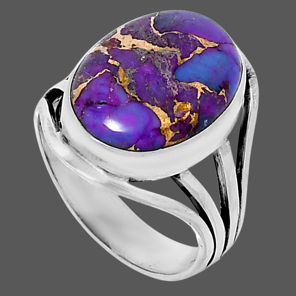 Premium Copper Purple Turquoise Ring size-9 R-1219 31-ER12189-2