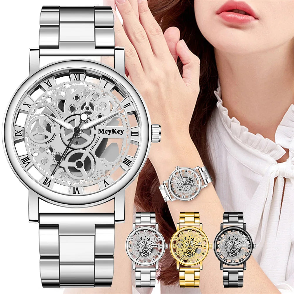 2025 New Fashion Women Gold Luxury Casual Quartz Watch Metal Mesh Stainless Steel Watches Relogio Feminino Ladies Wrist Watches