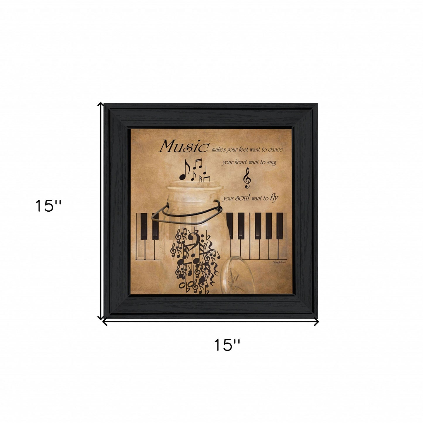 Music 3 Black Framed Print Wall Art-3