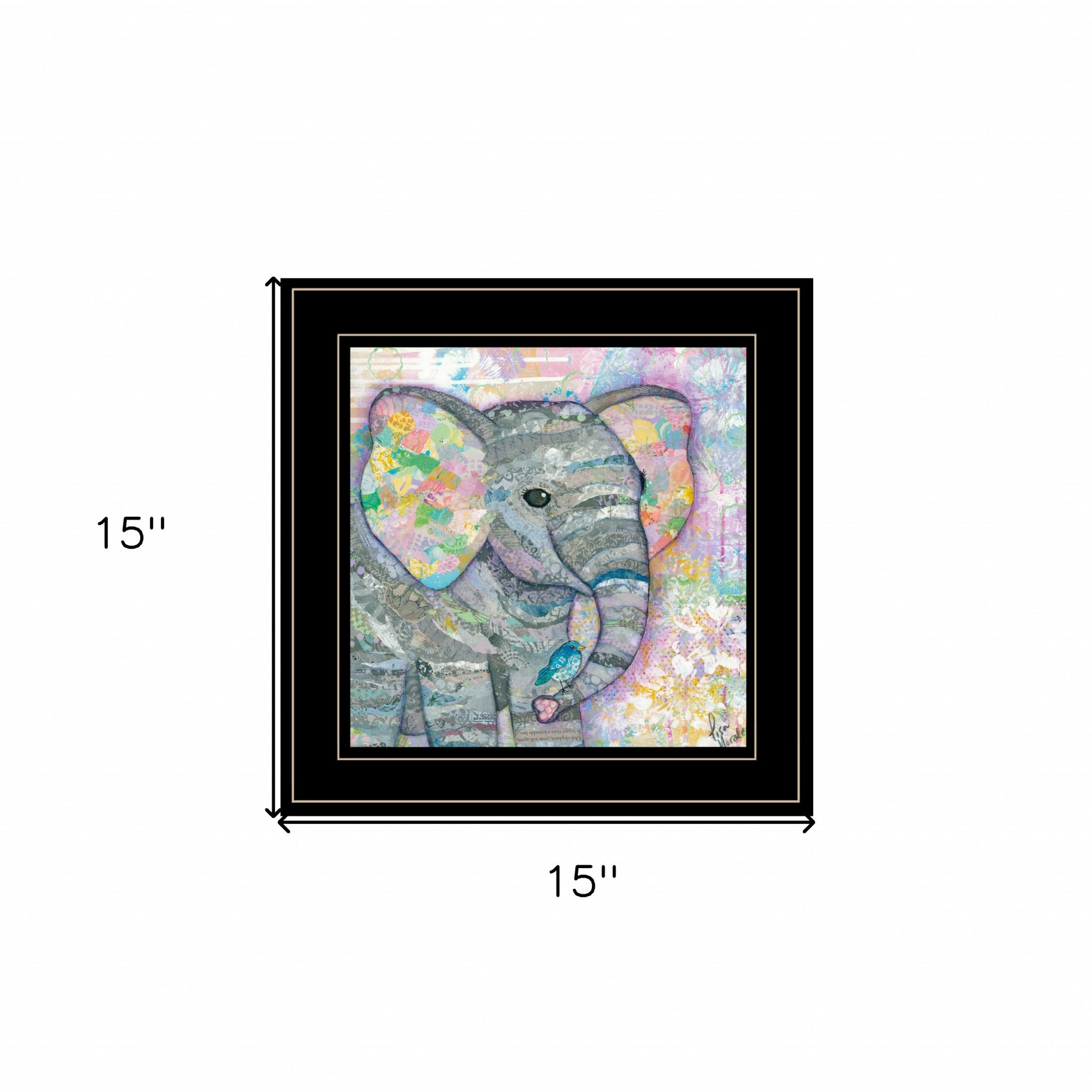 Elephant I 3 Black Framed Print Wall Art-4