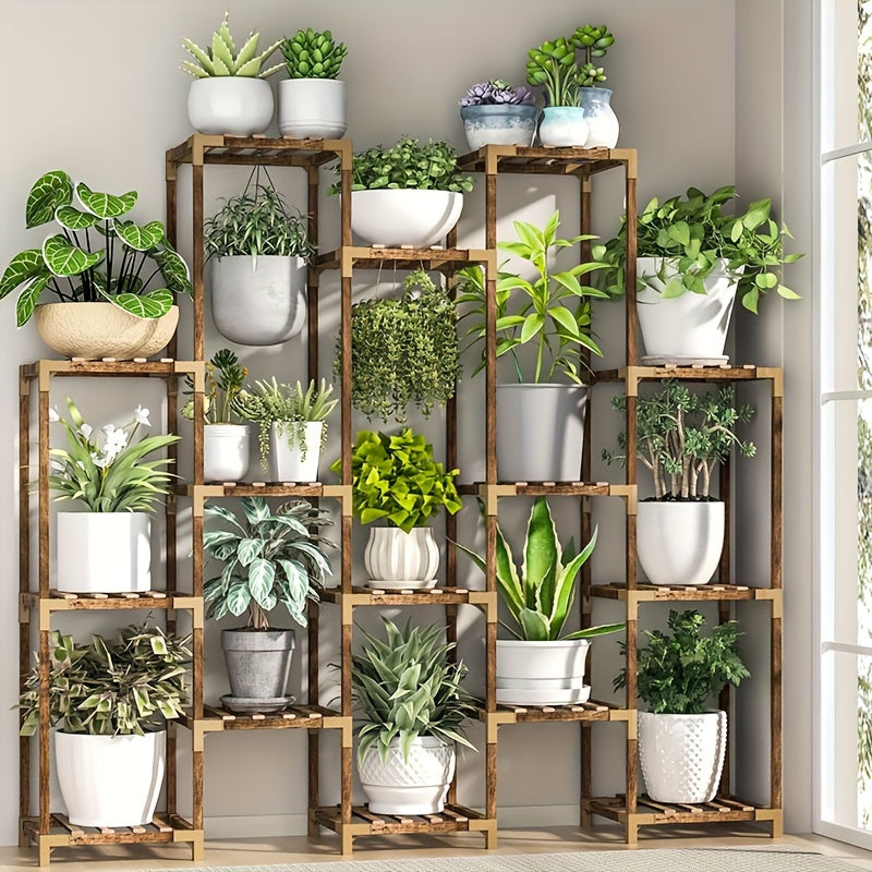 15-Tier Plant Stand Indoor Outdoor Rack-2