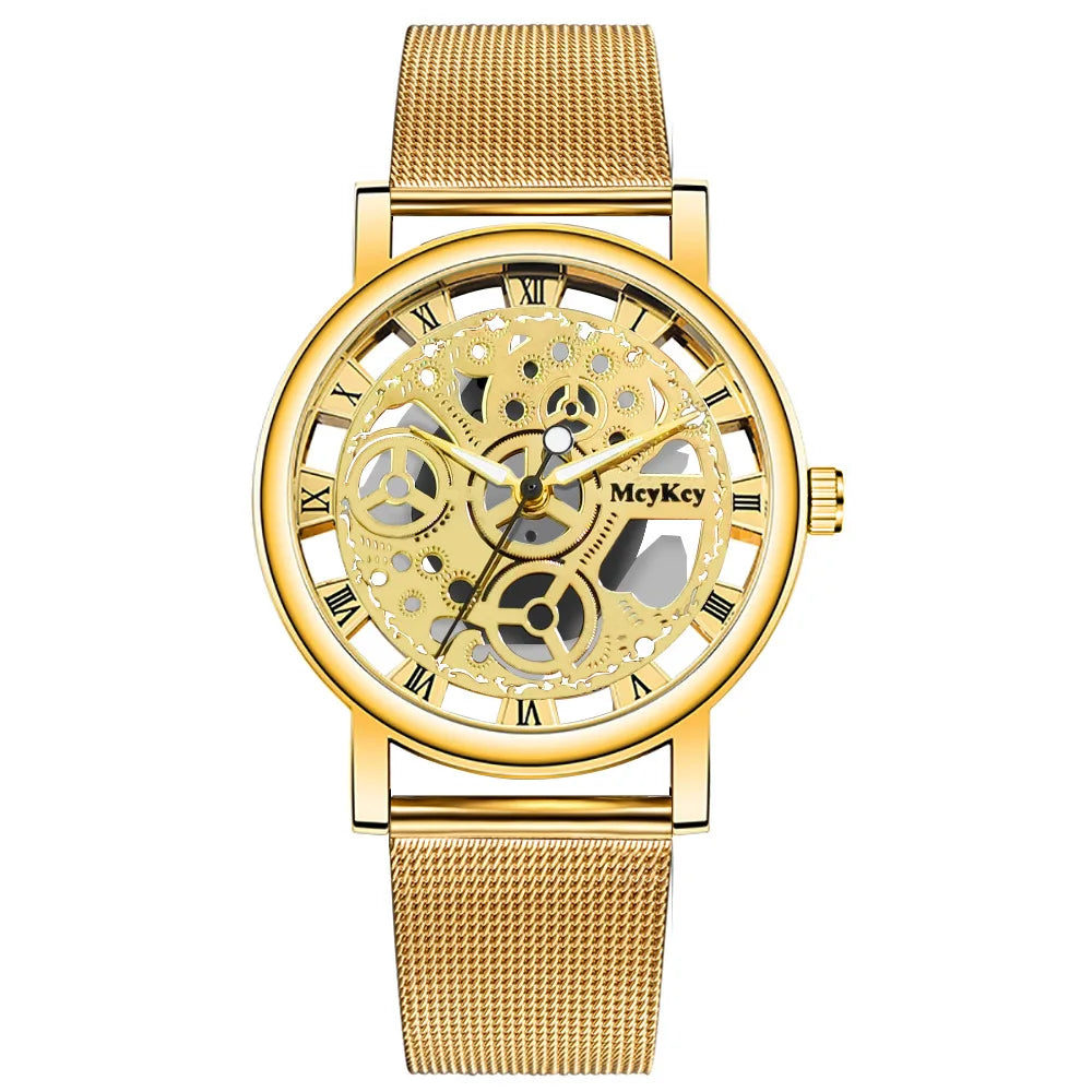 2025 New Fashion Women Gold Luxury Casual Quartz Watch Metal Mesh Stainless Steel Watches Relogio Feminino Ladies Wrist Watches