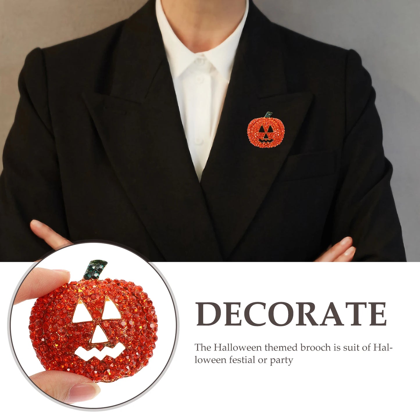 Pumpkin Brooch Holiday Jewelry Fall Decor Metal Pin Art Halloween Party Brooches Skirt