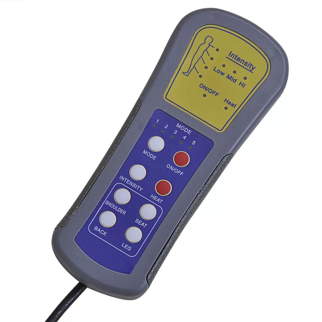 vidaXL Massage Chair with Footstool Cream Faux Leather-2