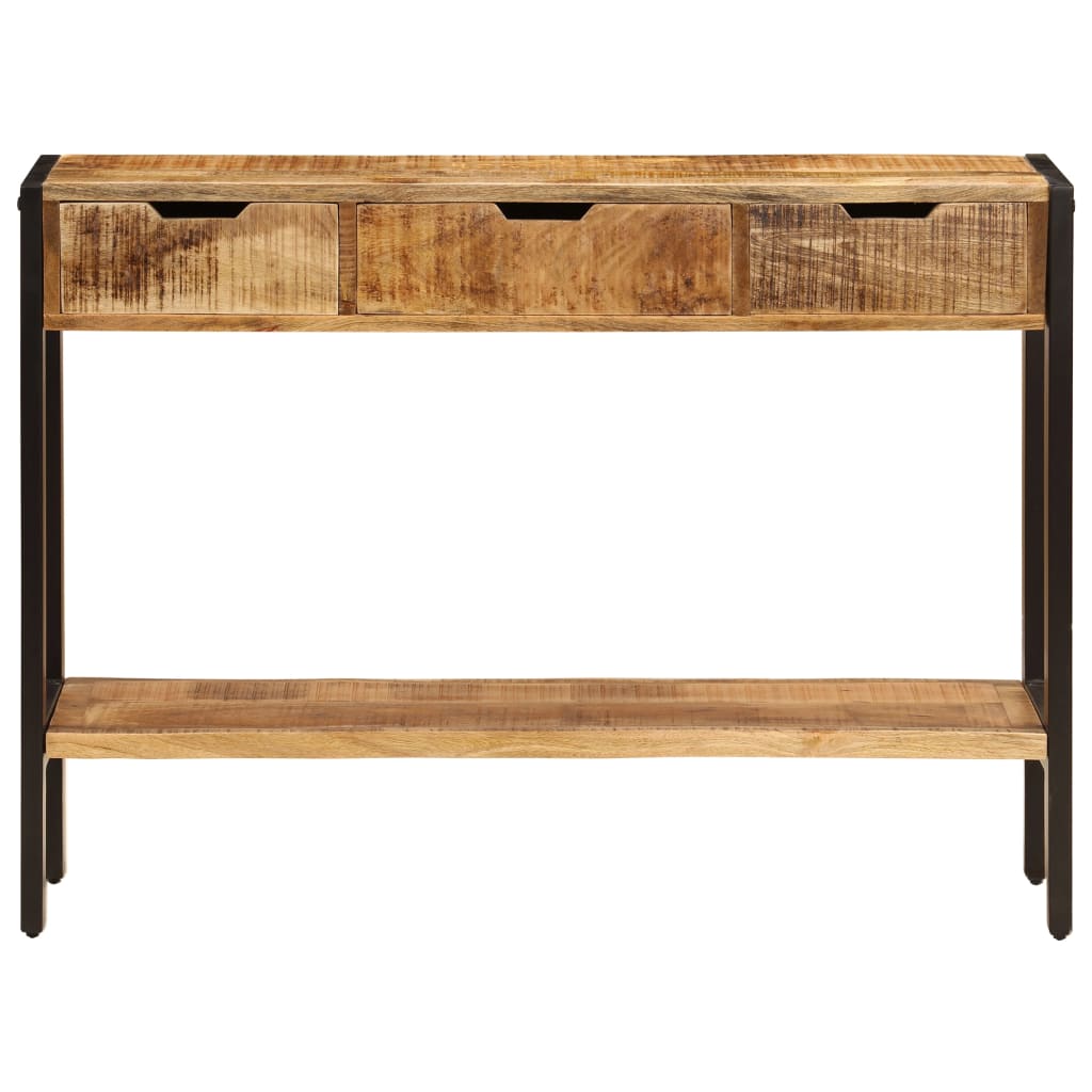 vidaXL Sideboard with 3 Drawers 43.3"x13.8"x29.5" Solid Mango Wood-1