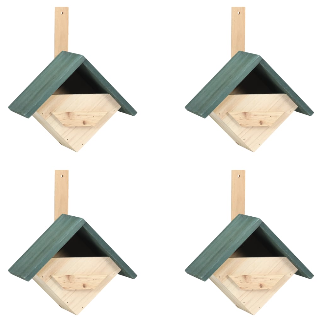 vidaXL Bird Houses 4 pcs 9.4"x6.3"x11.8" Firwood-0
