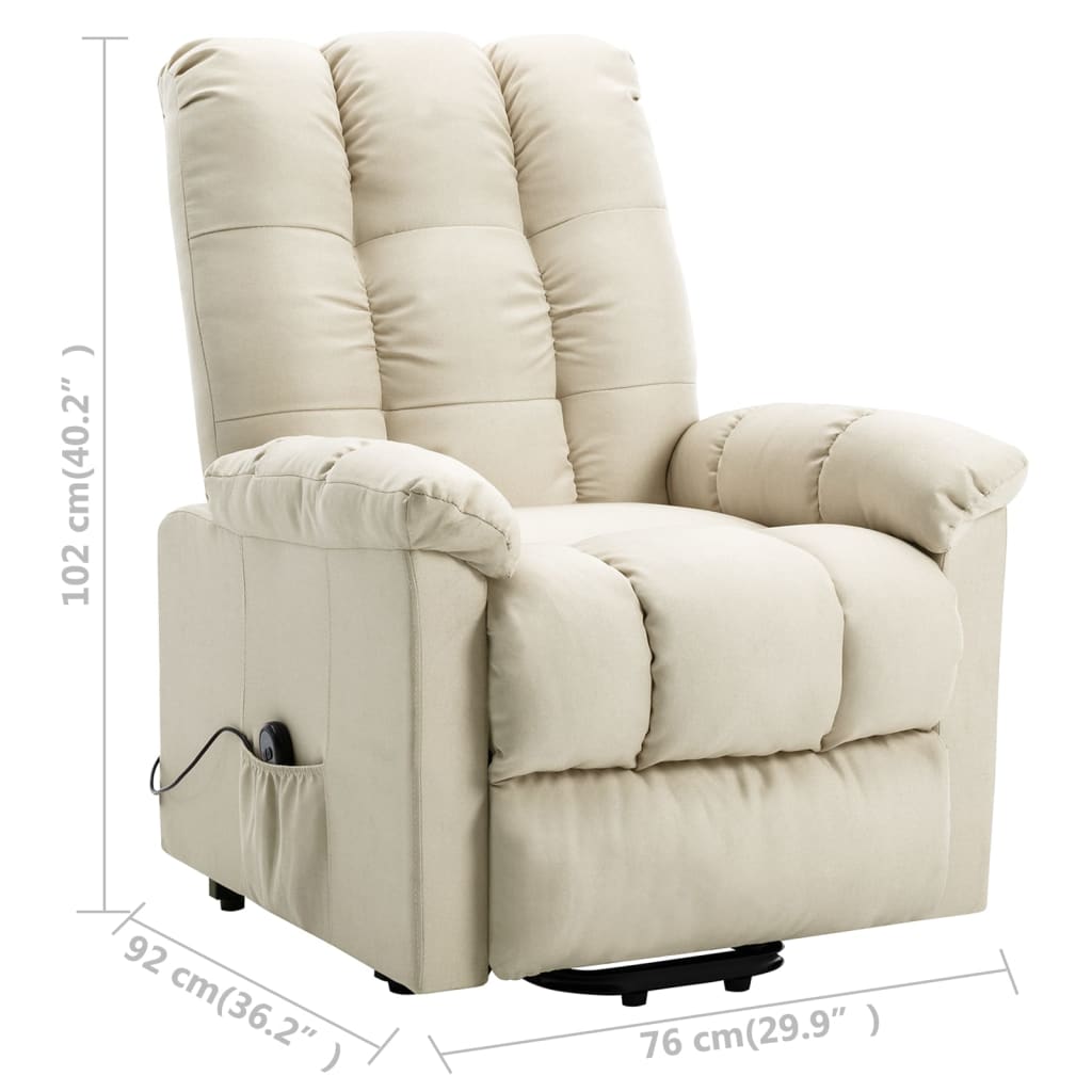 vidaXL Power Lift Recliner Electric Lift Chair for Home Theater Cinema Fabric-3