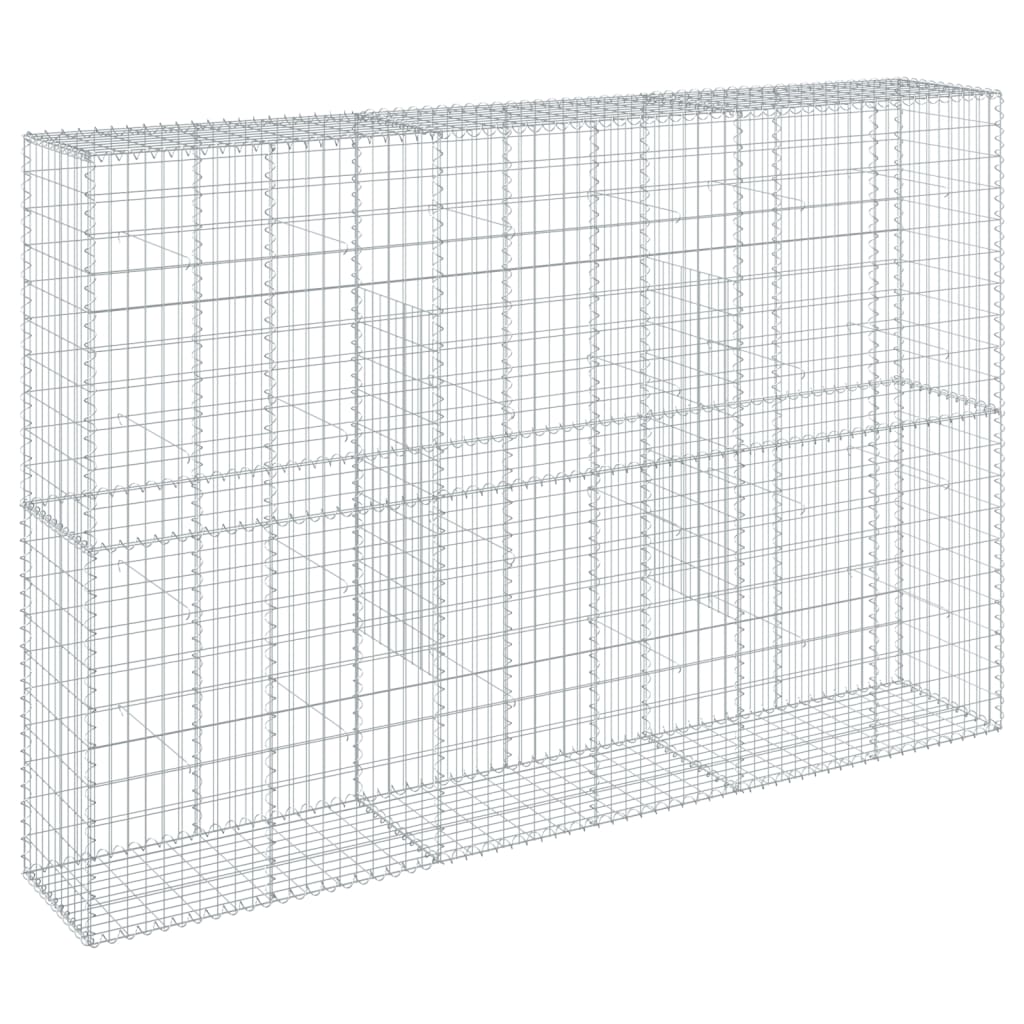 vidaXL Gabion Basket with Cover 39.4"x19.7"x39.4" Galvanized Iron-28
