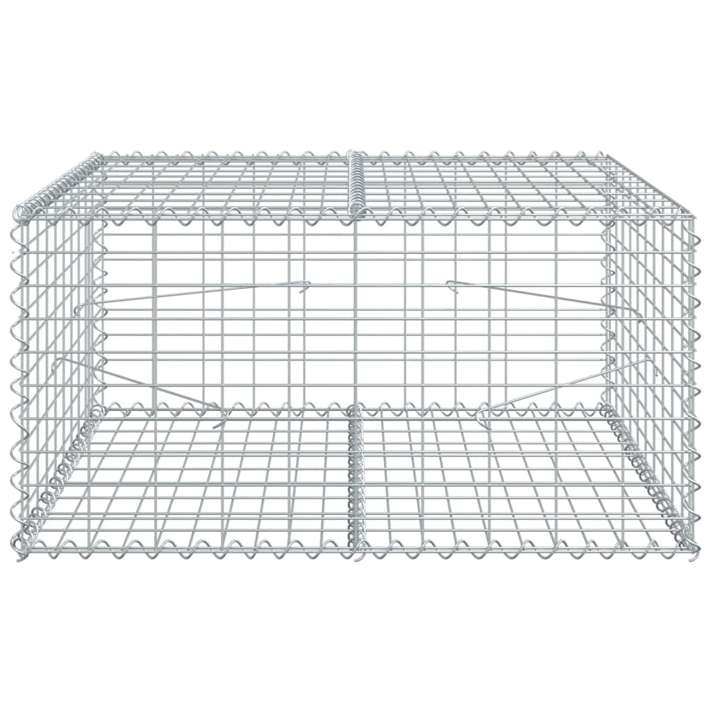 vidaXL Gabion Basket with Cover 39.4"x19.7"x39.4" Galvanized Iron-38
