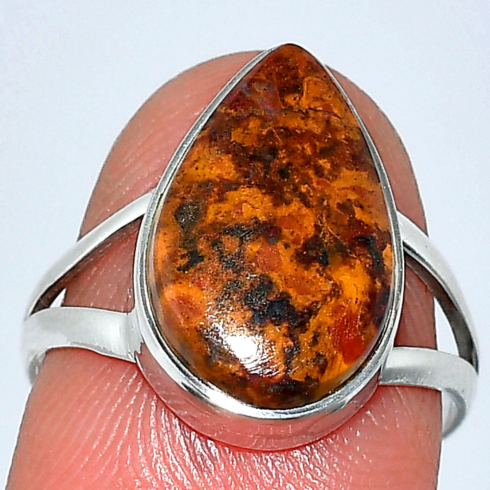 Natural Red Moss Agate Ring size-7 R-1002 SDR239943-0