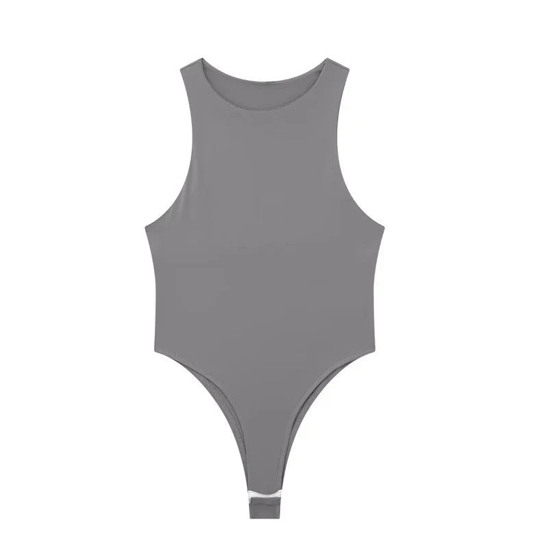 MUJER 2025 Black White Body Woman Sleeveless Tight Bodysuit Women Summer Y2k One Piece Bodysuit Lingerie Sexy Tops For Women