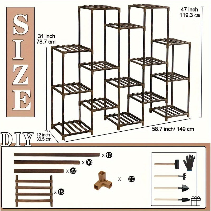 15-Tier Plant Stand Indoor Outdoor Rack-1