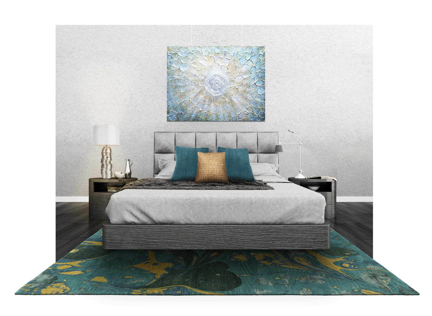 Malalag Blue Canvas Wall Art Piece-1
