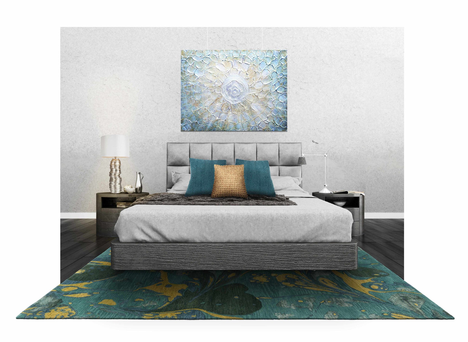 Malalag Blue Canvas Wall Art Piece-1