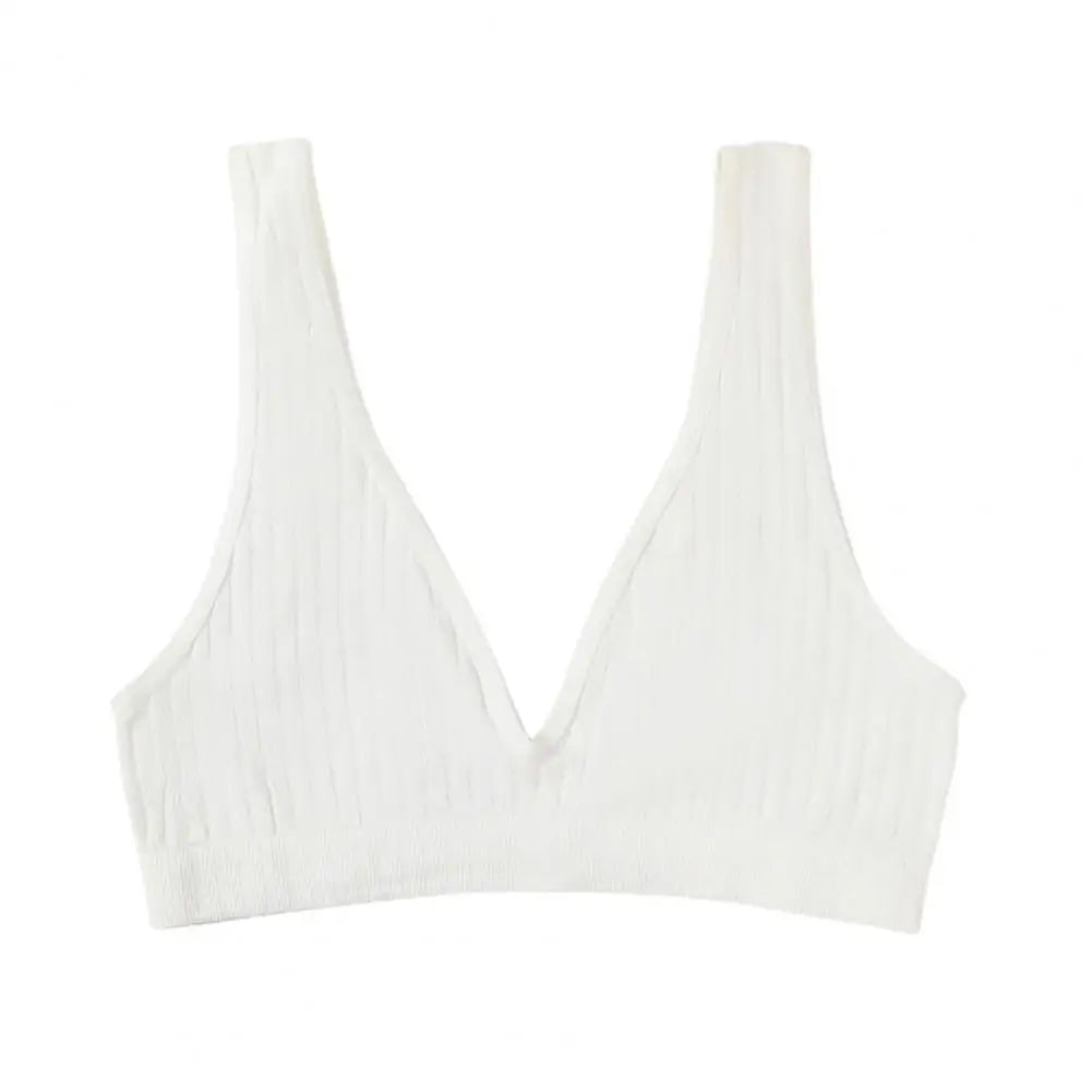 Sexy Seamless Sport Bra Bra Wire Free Rib Brassiere Women's Plunge Bralette Underwear Top Female Comfy Lingerie Small Breasts