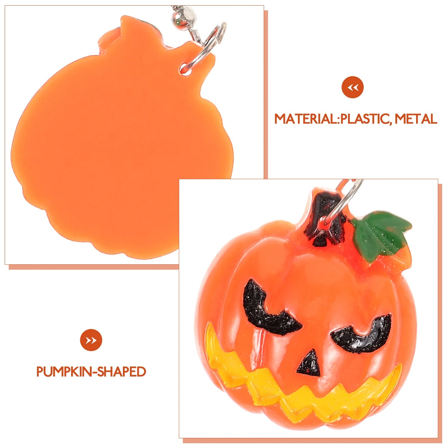 1 Pair Halloween Pumpkin Fall For Girls Party Costume Accessories Festival Cosplay Decorative Ear Jewelries Halloween Dangle