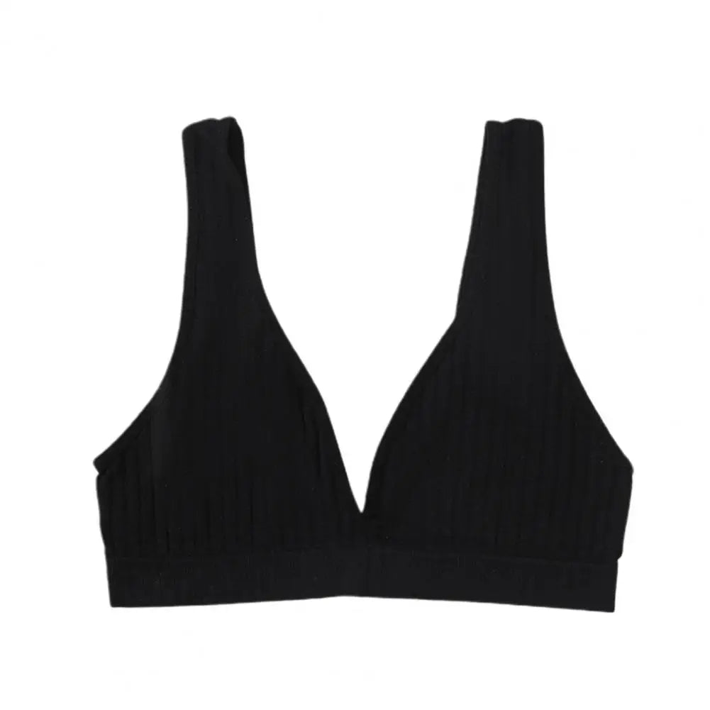 Sexy Seamless Sport Bra Bra Wire Free Rib Brassiere Women's Plunge Bralette Underwear Top Female Comfy Lingerie Small Breasts