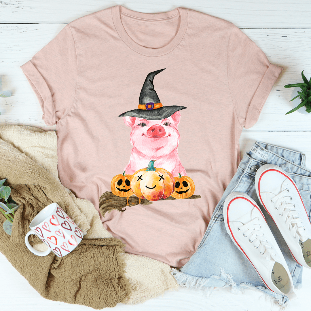 Halloween Pig Tee-0