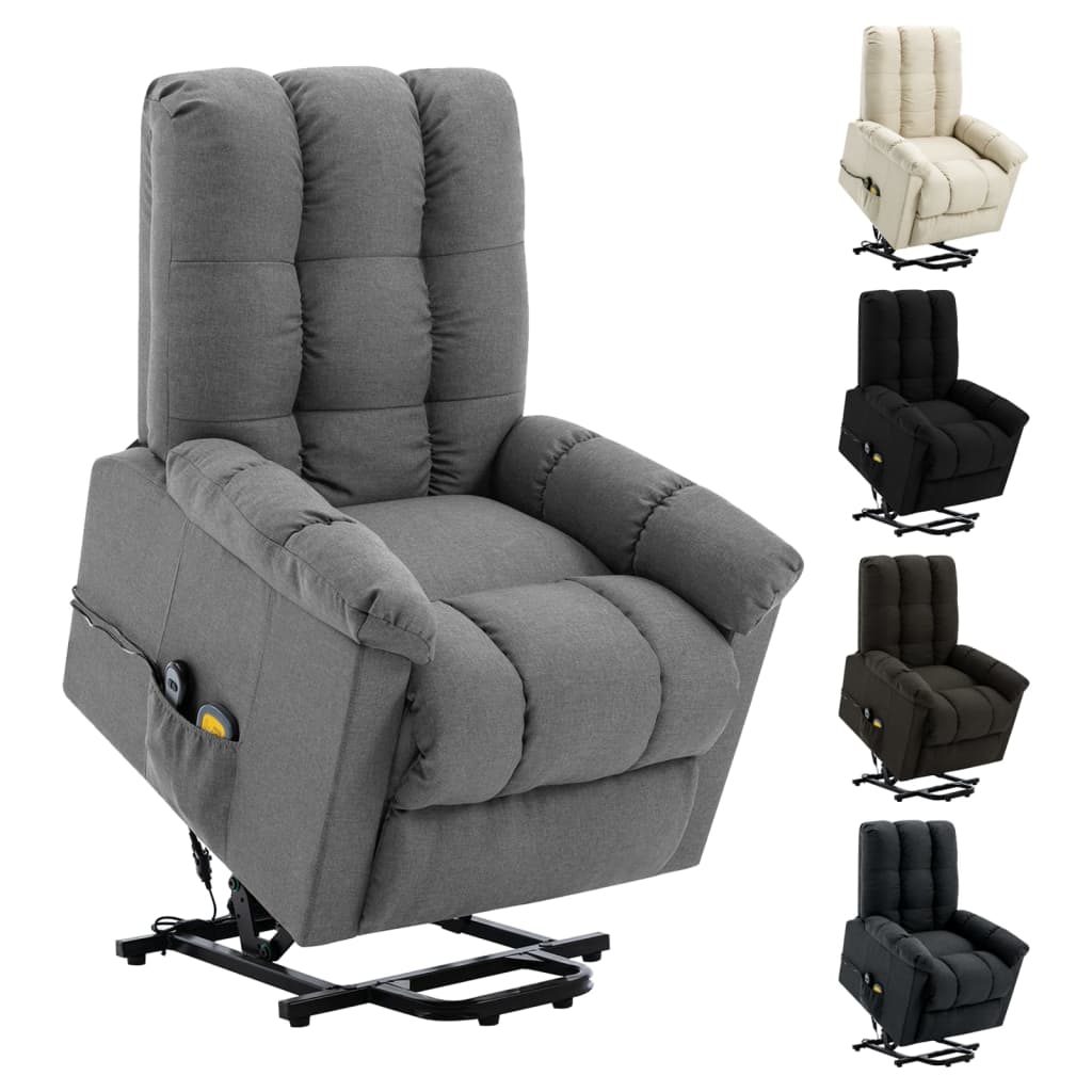 vidaXL Power Lift Recliner Electric Lift Chair for Home Theater Cinema Fabric-5